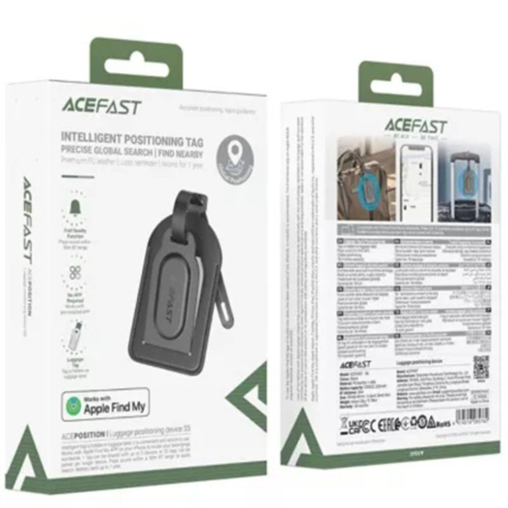 Acefast SmartTag Luggage S5 dla serii iOS, Czarny