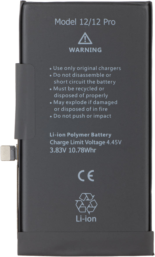 Apple iPhone 12 / 12 Pro battery with Flex Band BMS integration (no soldering contacts required)