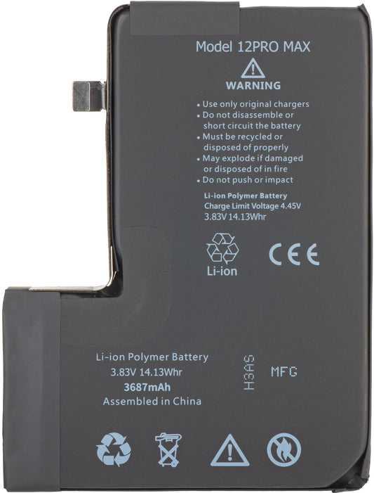 Apple iPhone 12 Pro Max battery with Flex Band BMS integration (no contact welding required)