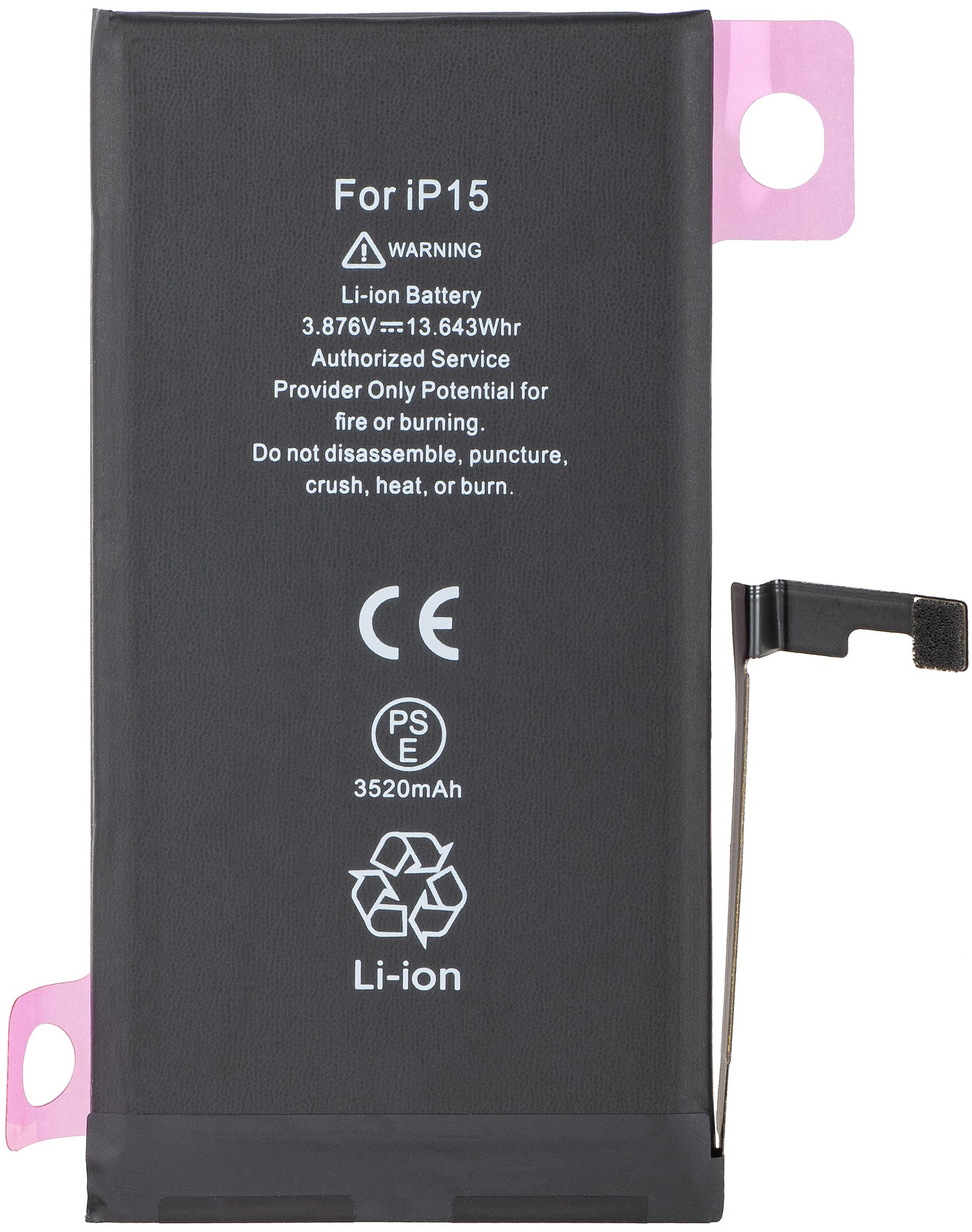 Apple iPhone 15 Battery, Diagnostic High Capacity