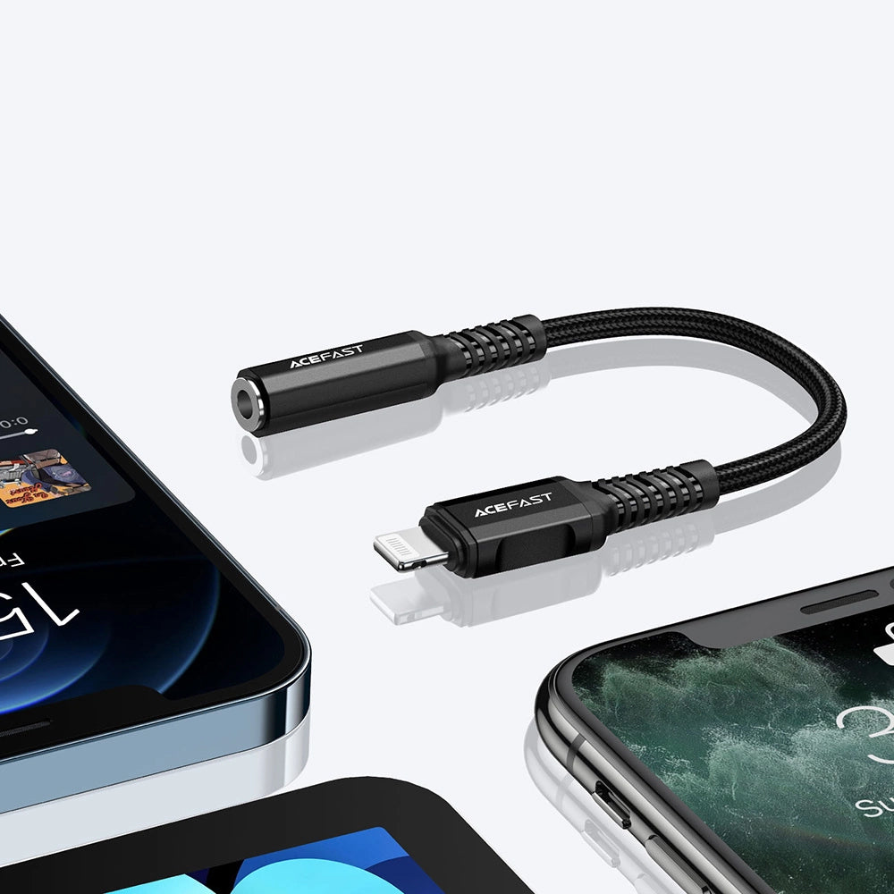 Adapter Audio Lightning - 3.5mm Acefast C1-05, Czarny