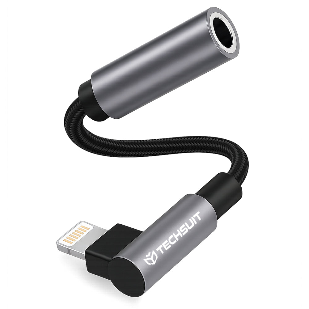 Adapter Audio Lightning - 3.5mm Techsuit AC6 MusicDox, Szary