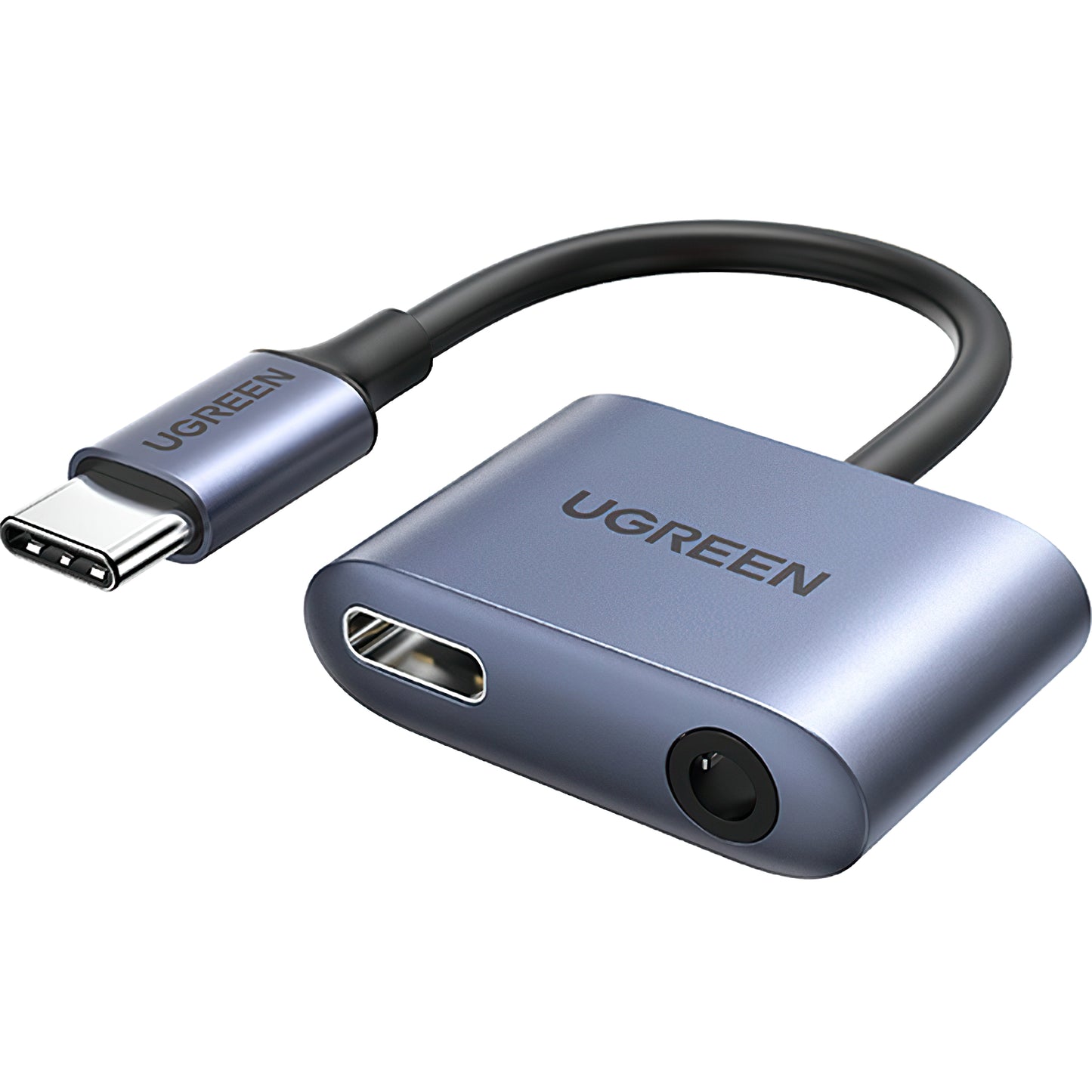 Adapter Audio USB-C - 3.5mm / USB-C UGREEN CM231, Szary