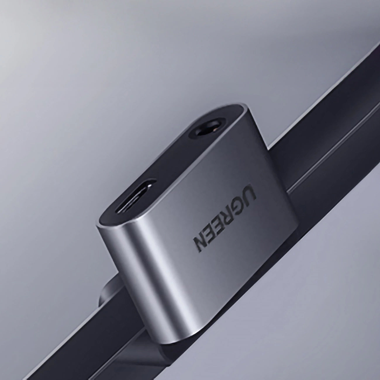 Adapter Audio USB-C - 3.5mm / USB-C UGREEN CM193, Szary