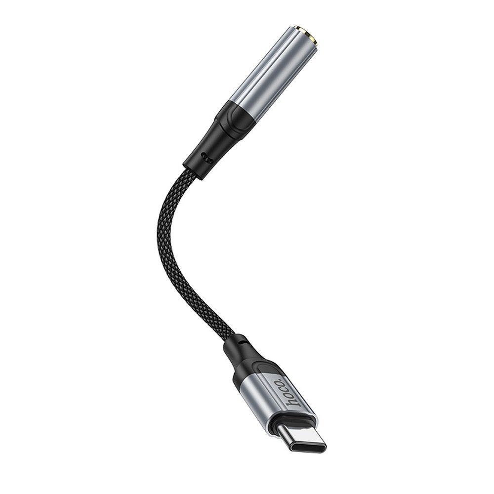 Adapter Audio USB-C - 3.5mm HOCO LS36, Szary