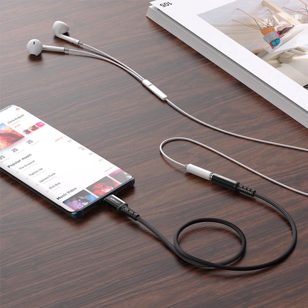 Adapter Audio USB-C - 3.5mm Acefast C1-07, Czarny