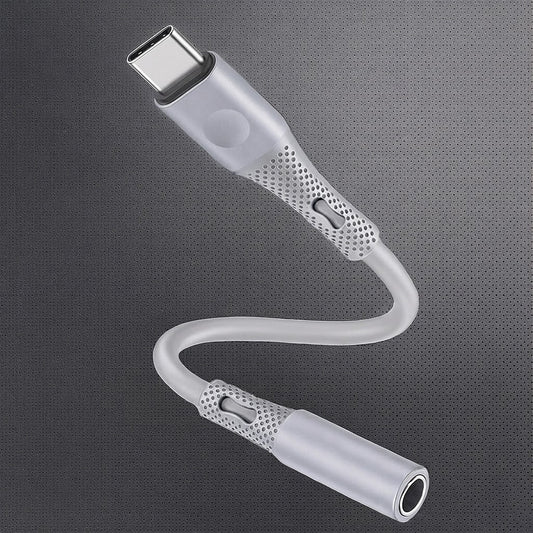 Adapter Audio USB-C - 3.5mm Techsuit AC1 SoundFlex, Szary