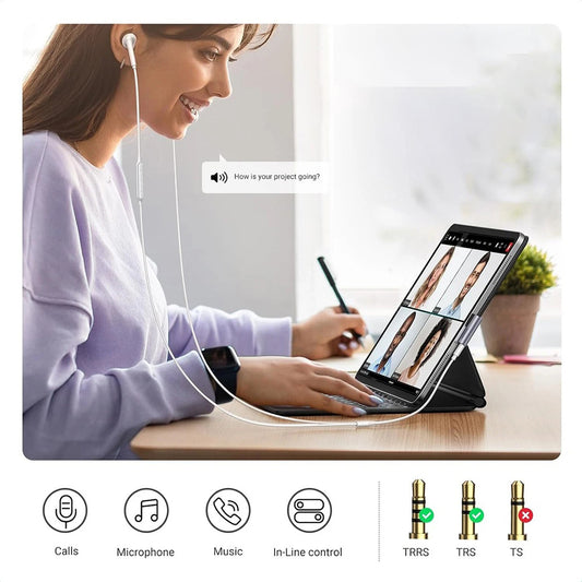 Adapter Audio USB-C - 3.5mm UGREEN CM460 (20194) Kątowy, Szary