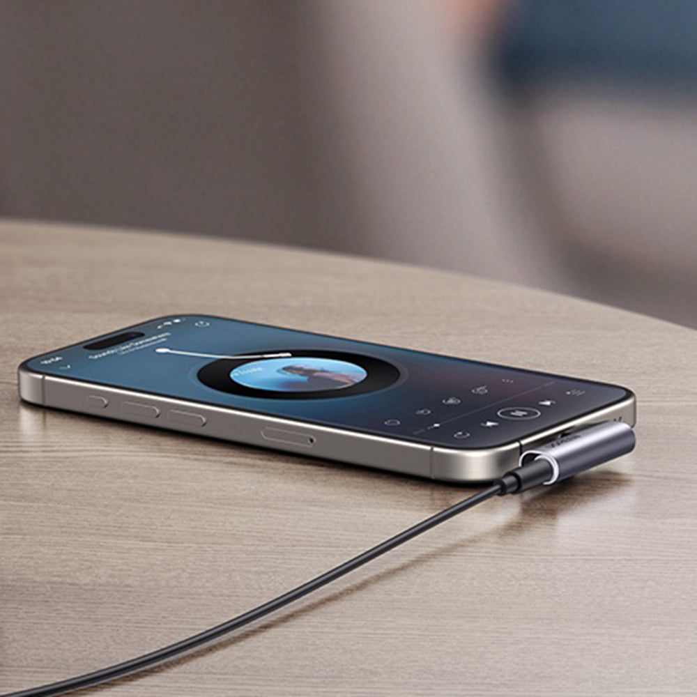 Adapter Audio USB-C - 3.5mm UGREEN CM460 (20194) Kątowy, Szary