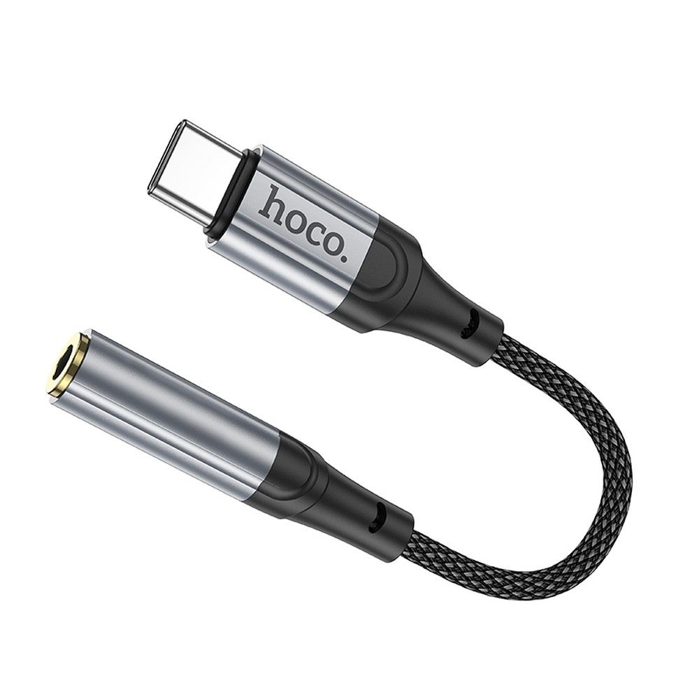 Adapter Audio USB-C - 3.5mm HOCO LS36, Szary