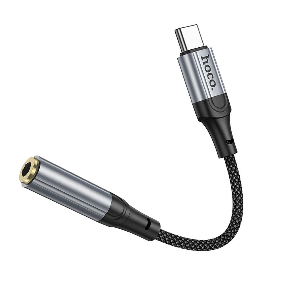 Adapter Audio USB-C - 3.5mm HOCO LS36, Szary
