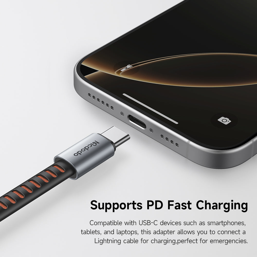 Adapter Audio USB-C - Lightning McDodo CA-4870, Szary