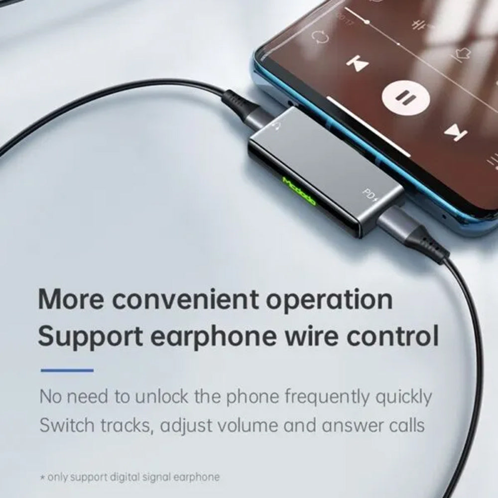 Adapter Audio USB-C - USB-C / USB-C McDodo CA-7670, Czarny