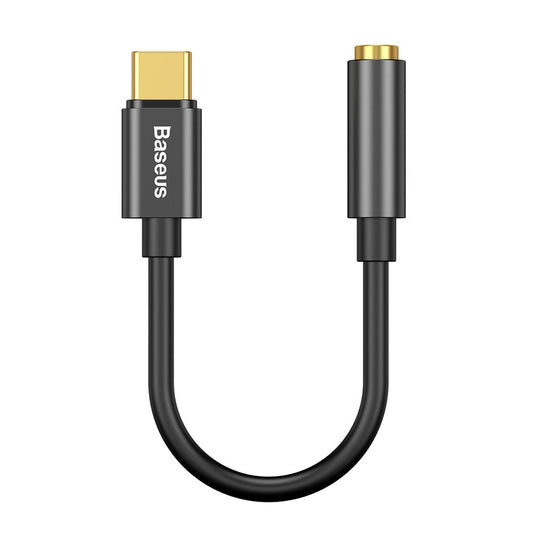 Adapter audio USB-C - 3,5 mm Baseus L54, czarny CATL54-01