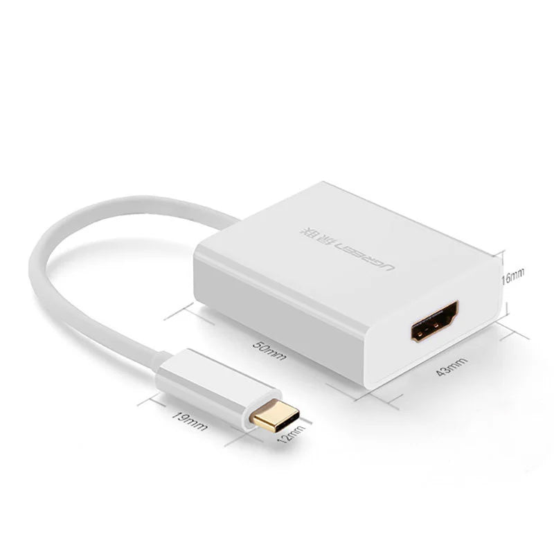 Adapter Audio i Video USB-C - HDMI UGREEN, Biały