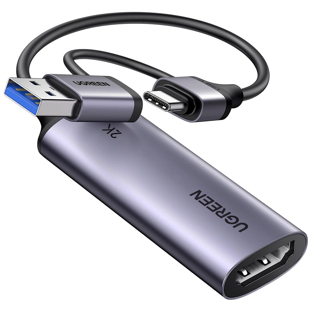 Adapter Audio i Video USB-A / USB-C - HDMI UGREEN CM629 (15389), Szary