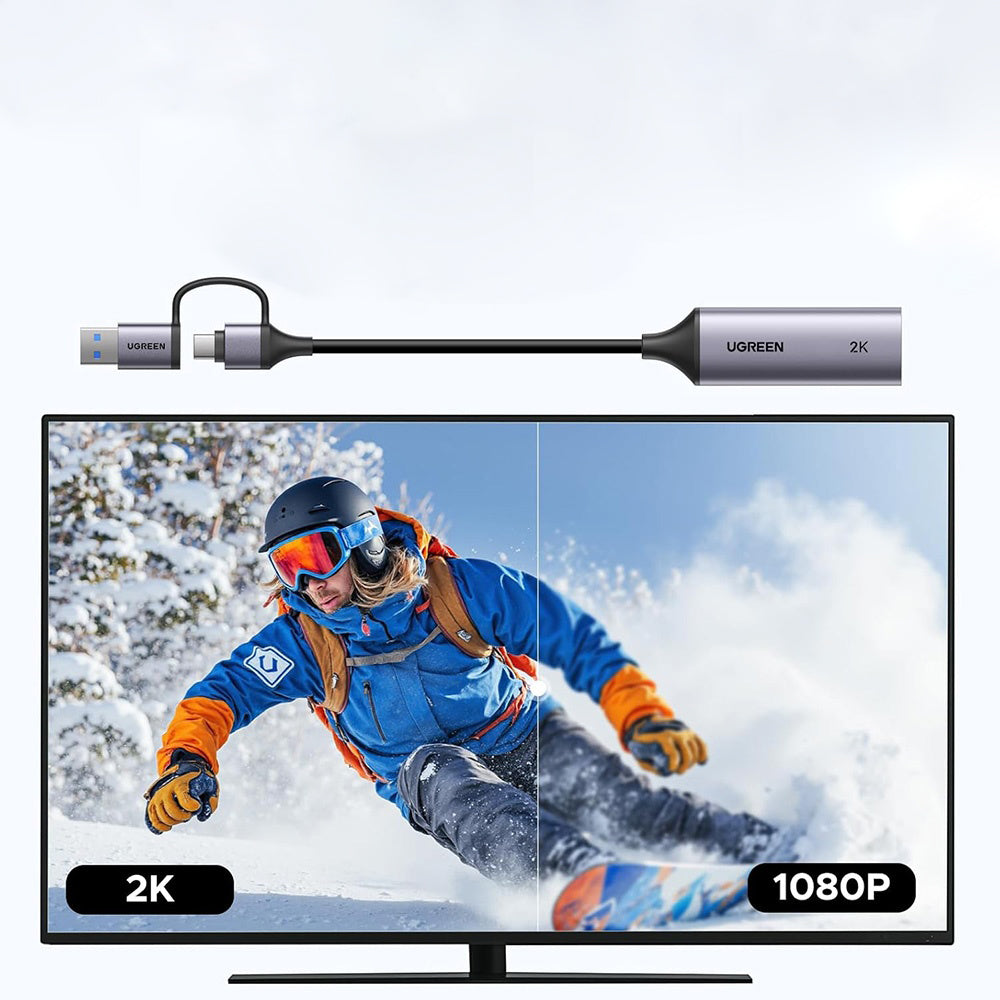 Adapter Audio i Video USB-A / USB-C - HDMI UGREEN CM629 (15389), Szary