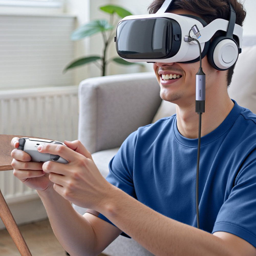 Adapter Audio i Video USB-A / USB-C - HDMI UGREEN CM629 (15389), Szary