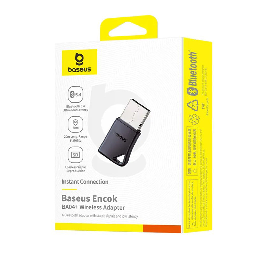 Adapter Bluetooth USB Baseus Encok BA04+, Czarny A10082600121-00