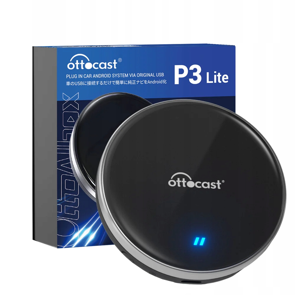Adapter Carplay / Android Auto Wireless Ottocast OttoAibox P3 Lite dla serii Apple iPhone / Android
