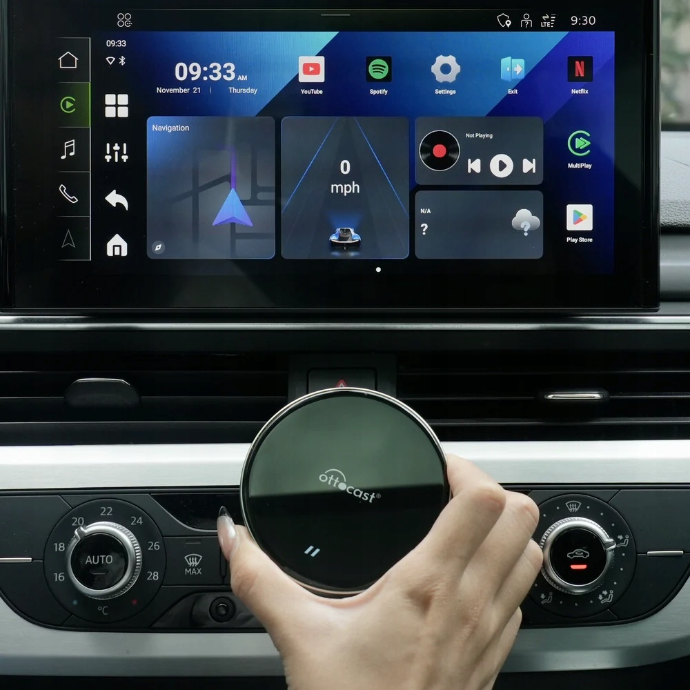 Adapter Carplay / Android Auto Wireless Ottocast OttoAibox P3 Lite dla serii Apple iPhone / Android