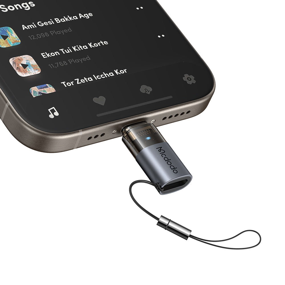 Adapter Danych i Ładowania Lightning - USB-C McDodo OT-7610, Czarny