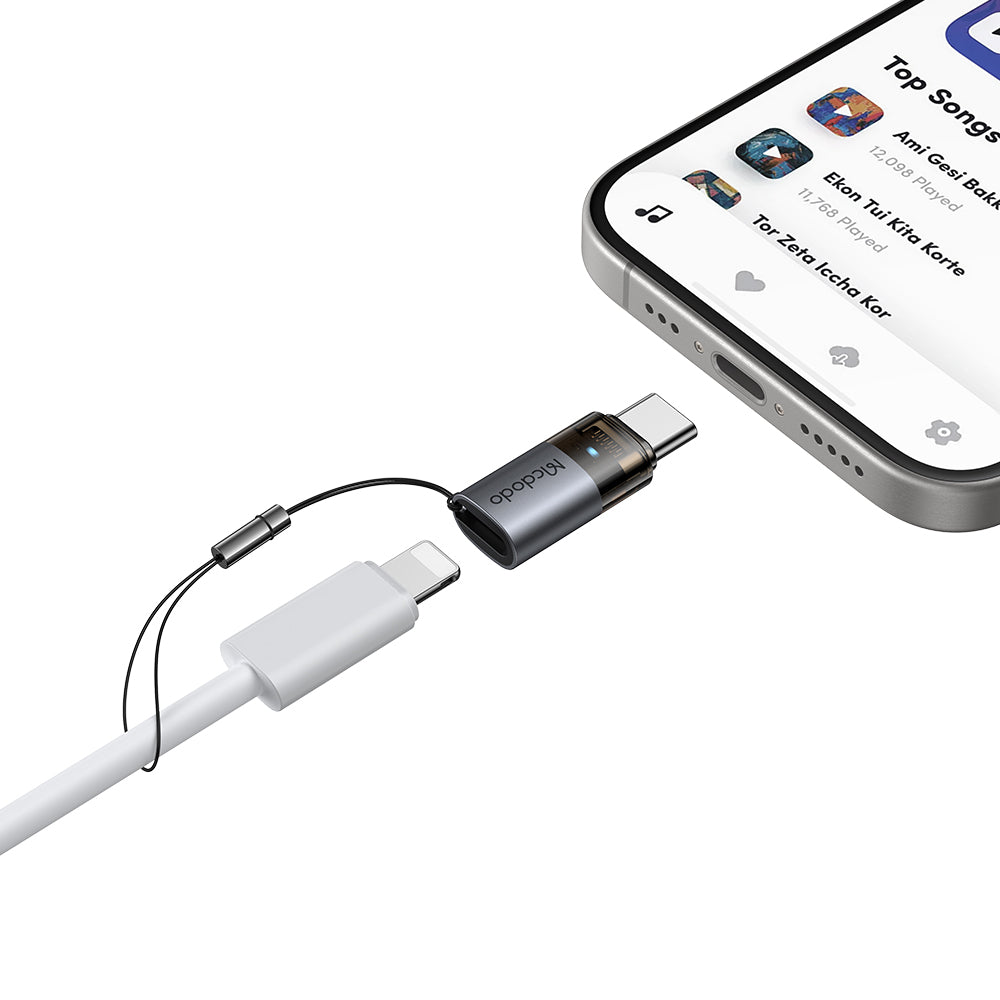 Adapter Danych i Ładowania Lightning - USB-C McDodo OT-7610, Czarny