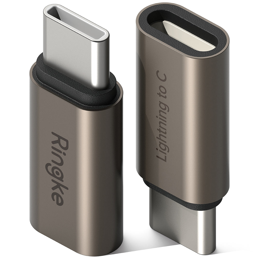 Adapter Danych i Ładowania Lightning - USB-C Ringke, Brązowy, Zestaw 2 sztuki
