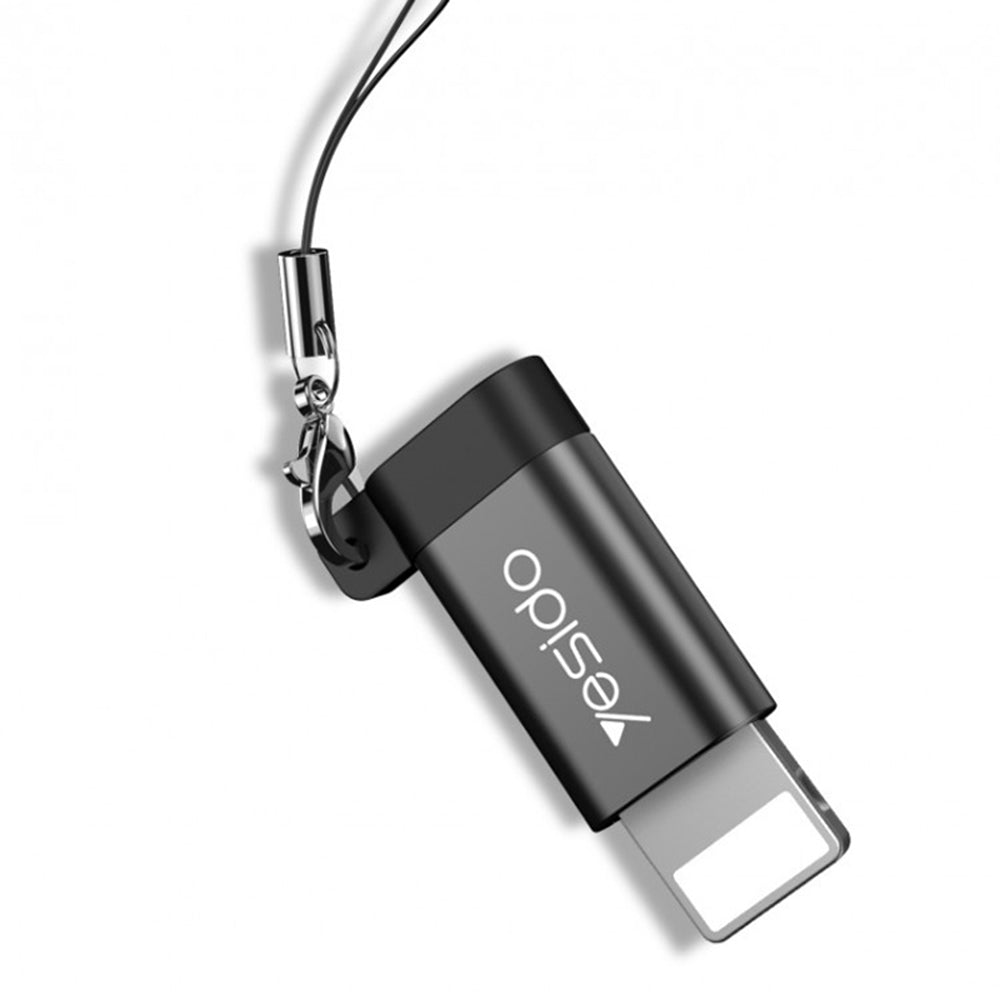 Adapter Danych i Ładowania microUSB - Lightning Yesido GS05, Czarny