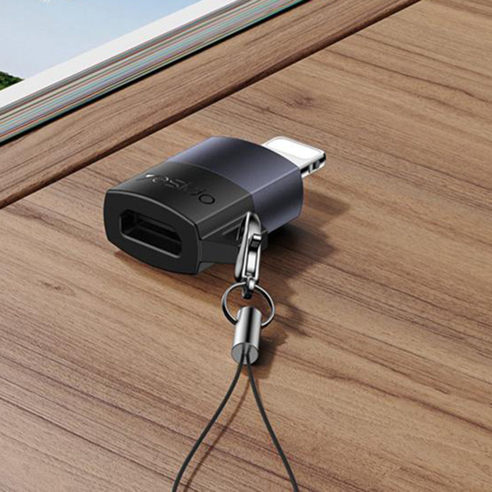 Adapter Danych i Ładowania microUSB - Lightning Yesido GS30, Szary