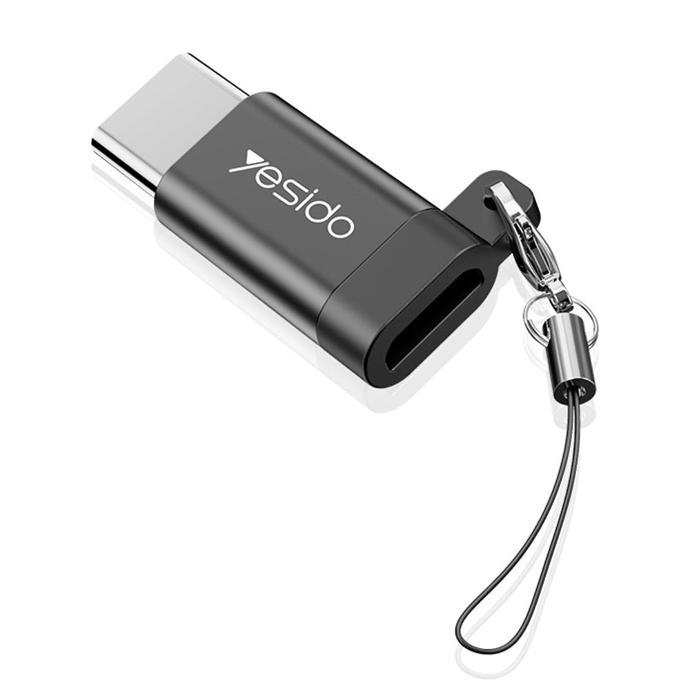 Adapter Danych i Ładowania microUSB - USB-C Yesido GS04, Czarny
