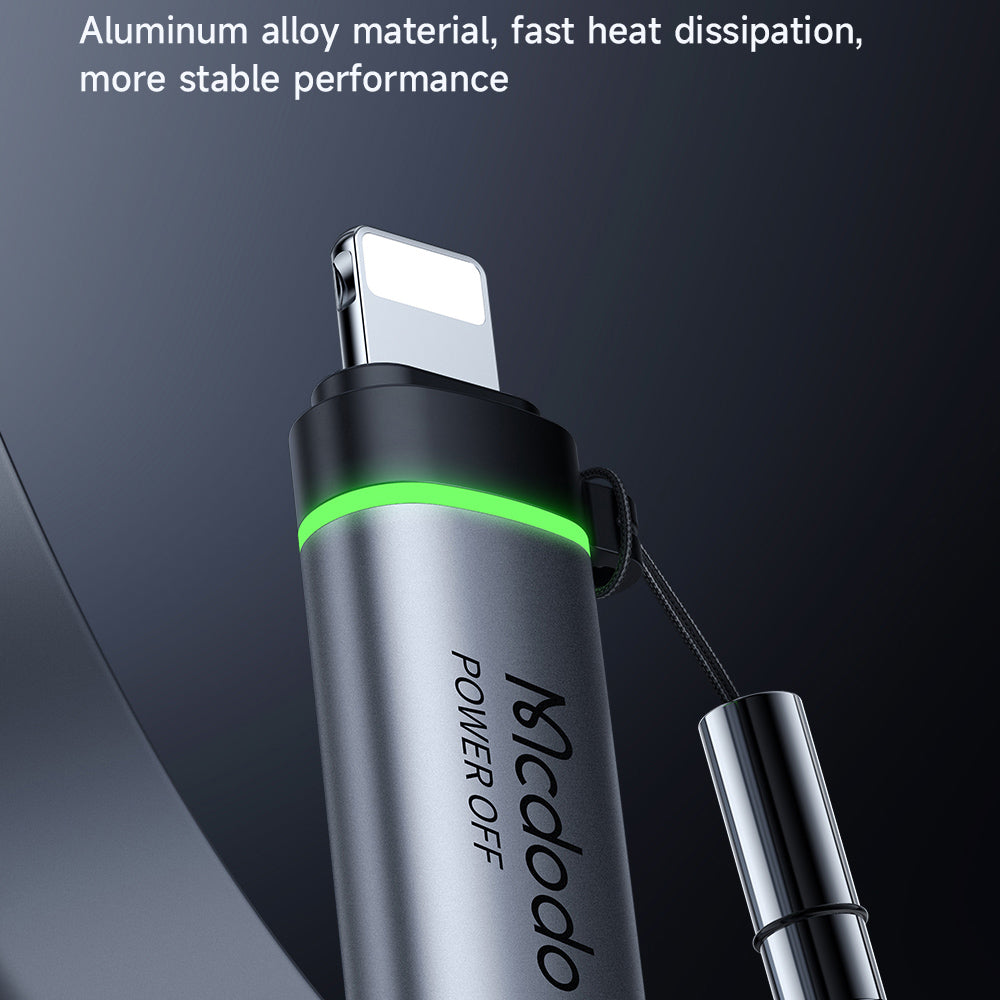 Adapter Danych i Ładowania USB-C - Lightning McDodo OT-2590 Power Off, Czarny