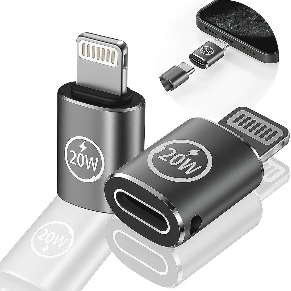 Adapter Danych i Ładowania USB-C - Lightning Techsuit A11 TitanCoreX, Szary