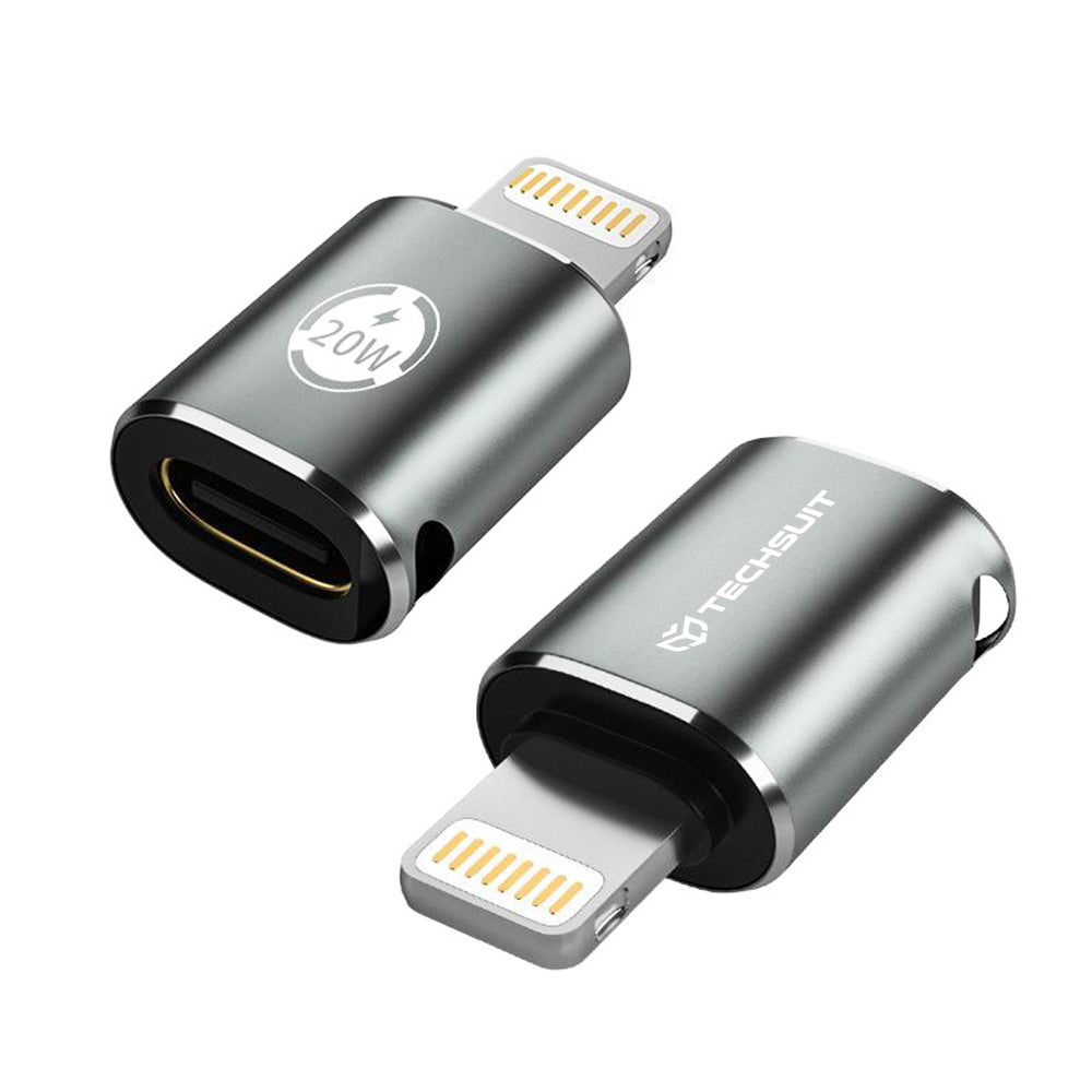 Adapter Danych i Ładowania USB-C - Lightning Techsuit A11 TitanCoreX, Szary