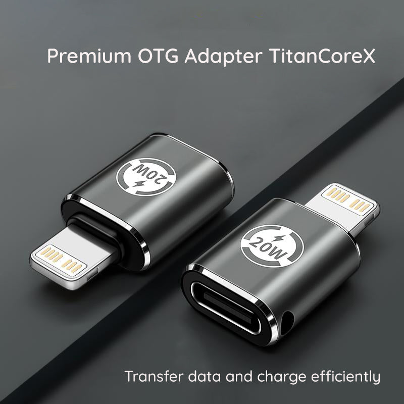 Adapter Danych i Ładowania USB-C - Lightning Techsuit A11 TitanCoreX, Szary