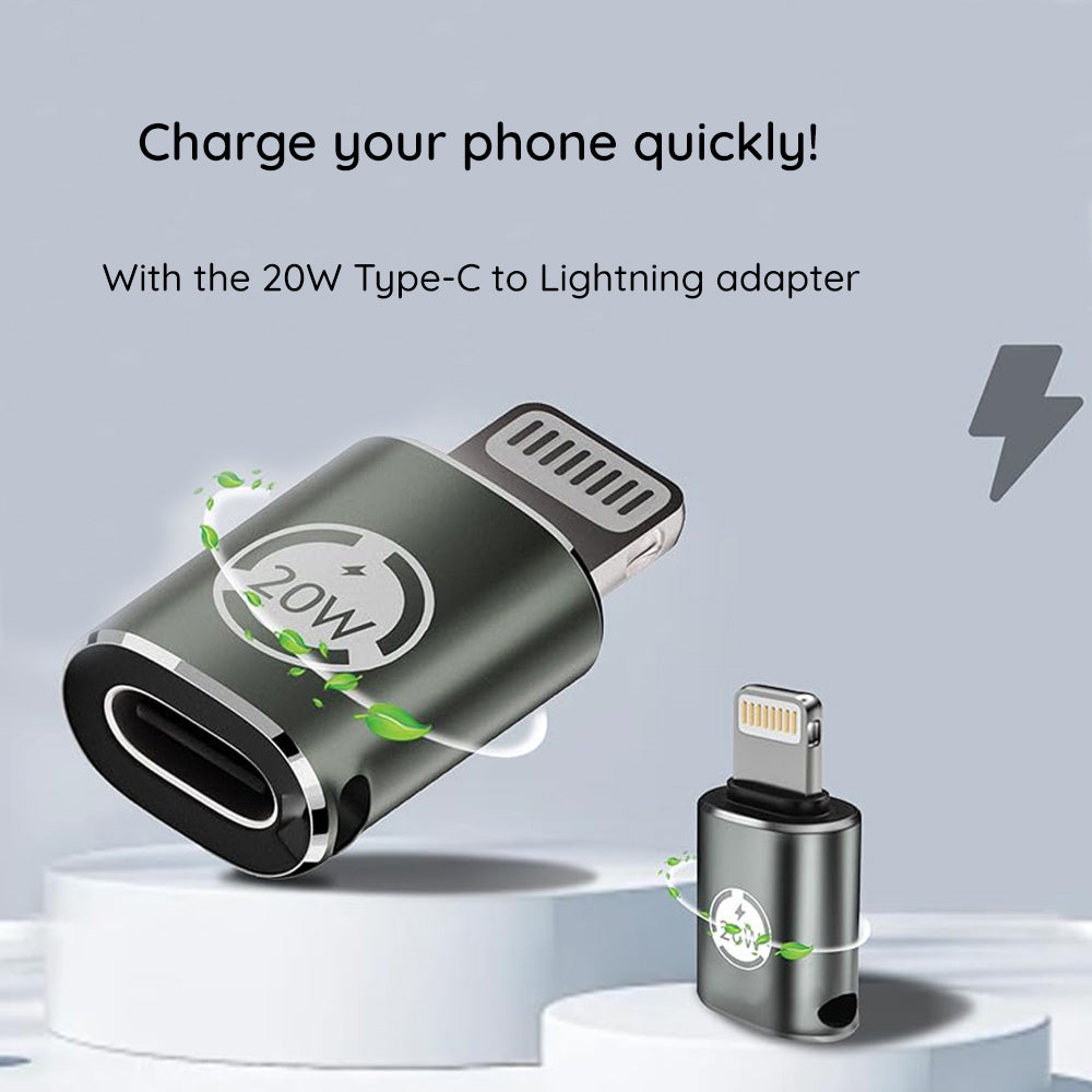 Adapter Danych i Ładowania USB-C - Lightning Techsuit A11 TitanCoreX, Szary