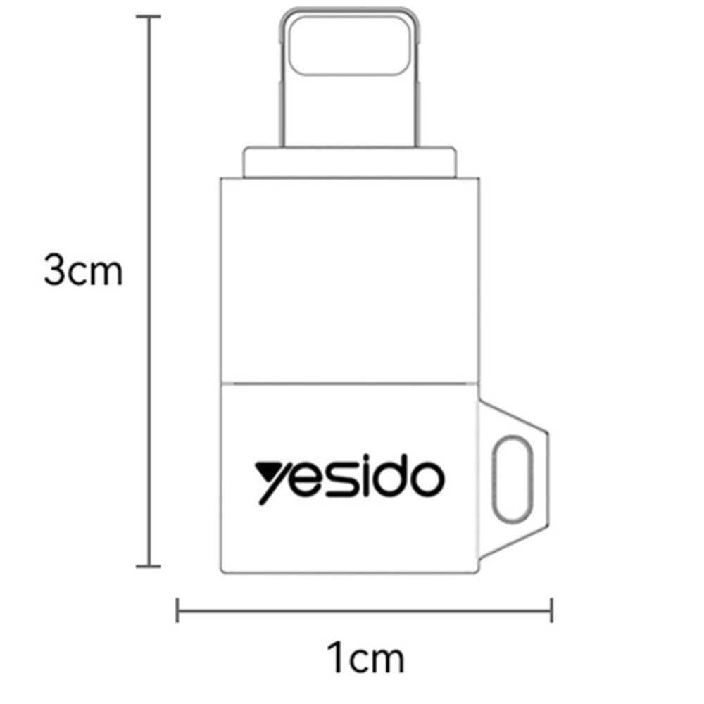 Adapter do danych i ładowania USB-C - Lightning Yesido GS27, Szary