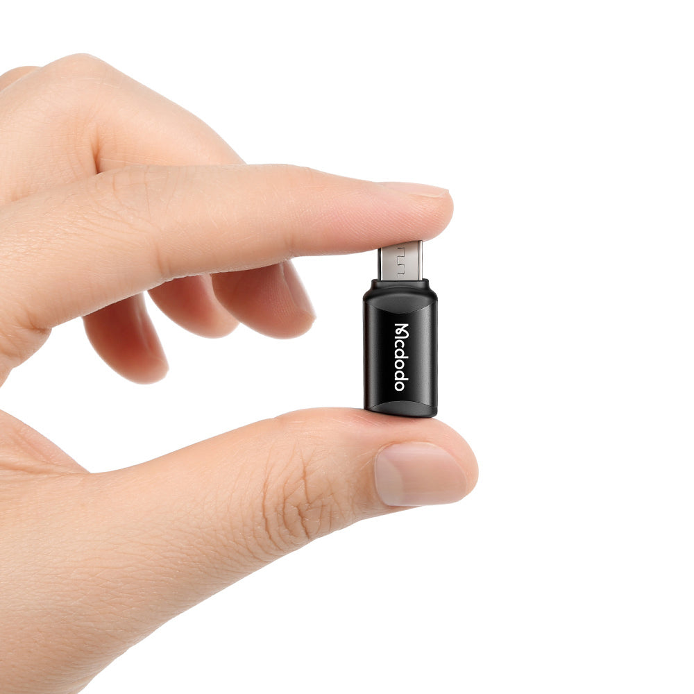 Adapter Danych i Ładowania USB-C - microUSB McDodo OT-7690, Czarny