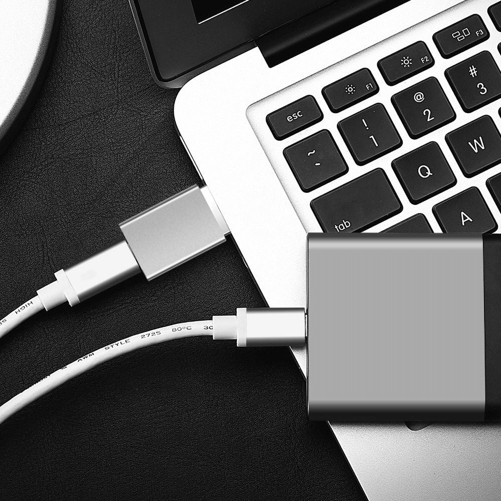 Adapter Danych i Ładowania USB-C - USB-A Fixed, Szary