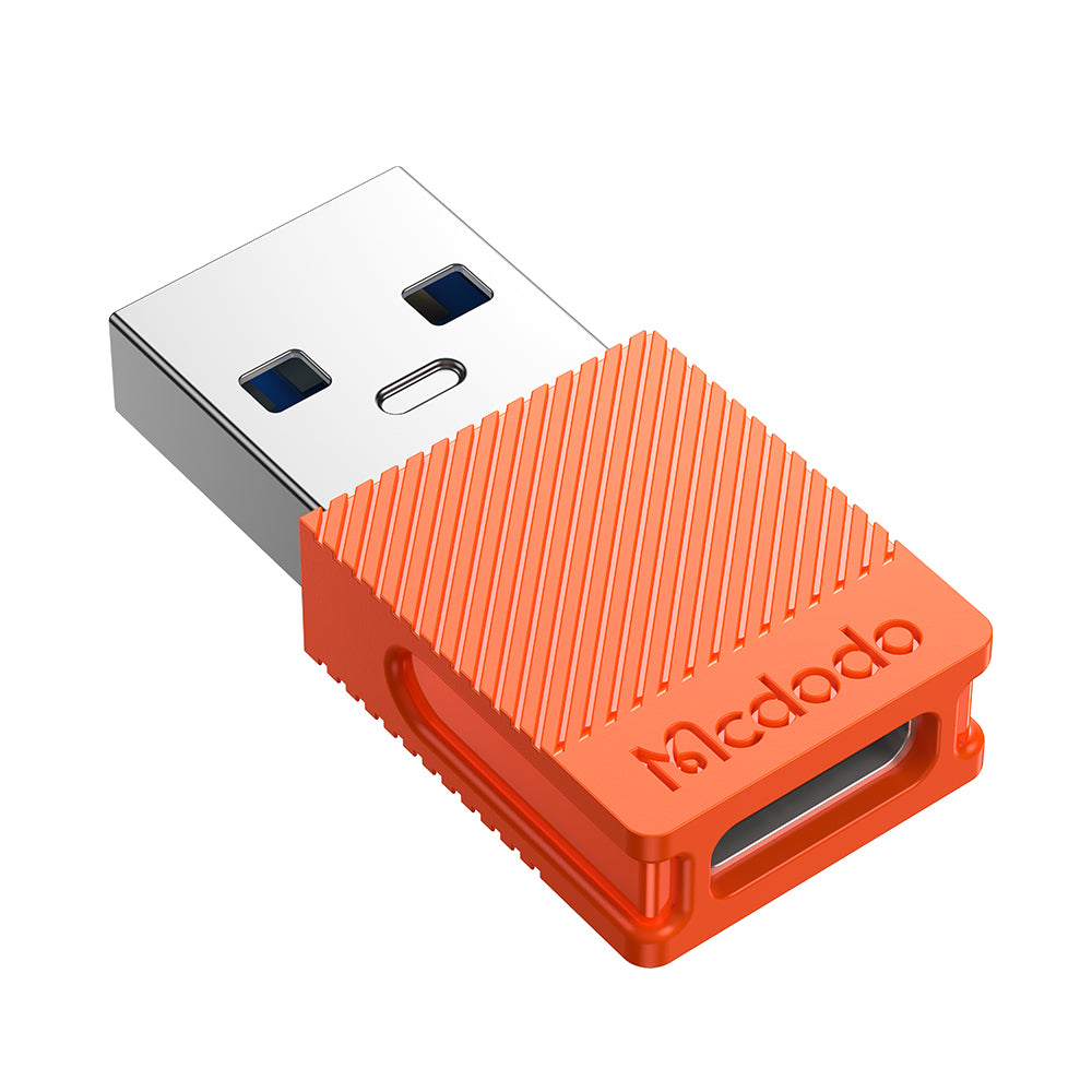 Adapter do danych i ładowania USB-C - USB-A McDodo OT-6550, Pomarańczowy