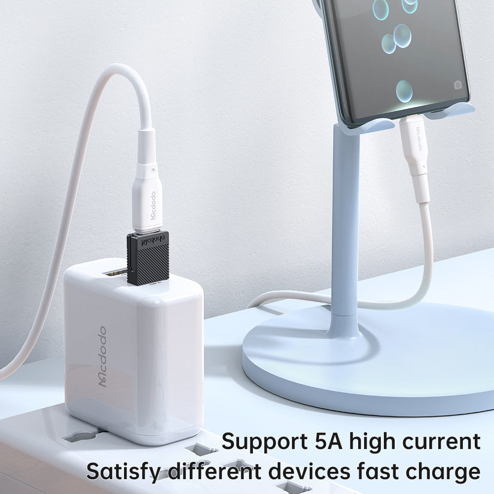 Adapter do danych i ładowania USB-C - USB-A McDodo OT-6970, Czarny