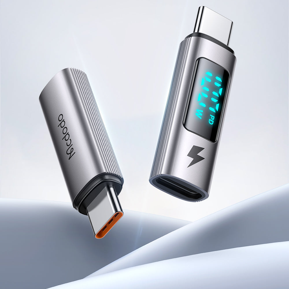 Adapter do danych i ładowania USB-C - USB-C McDodo OT-6090 Wales Display, Czarny