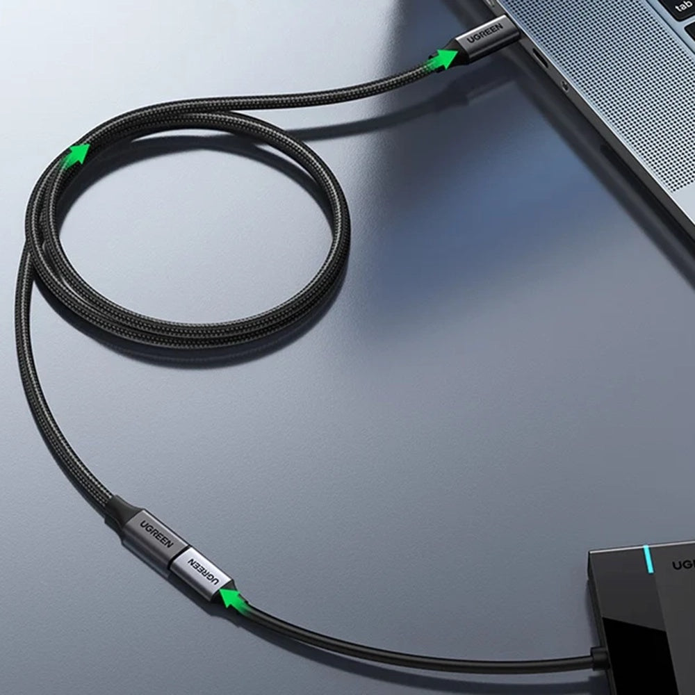 Przedłużacz USB-C UGREEN US372 (45191), 1m, Czarny