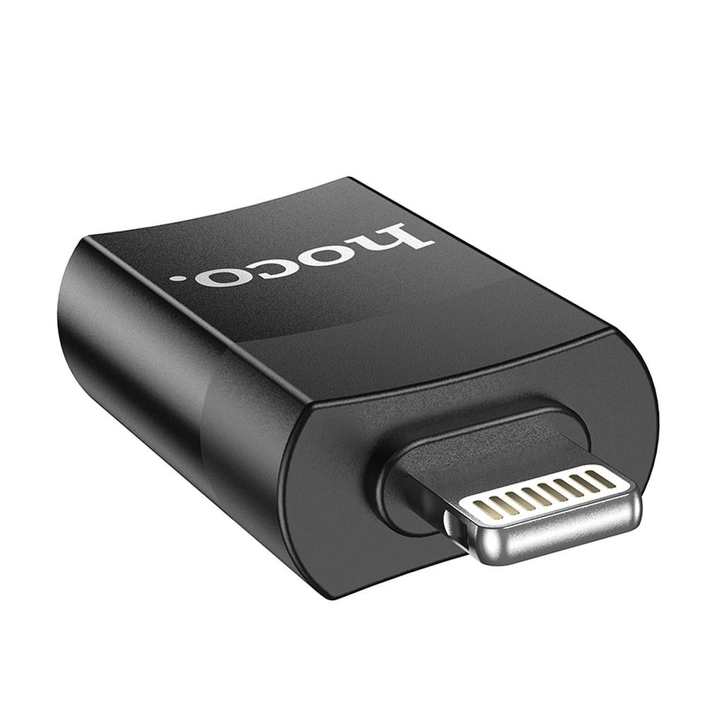 Adapter OTG Lightning - USB-A HOCO UA17, Czarny