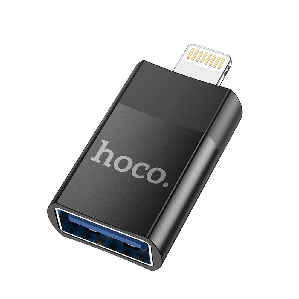 Adapter OTG Lightning - USB-A HOCO UA17, Czarny