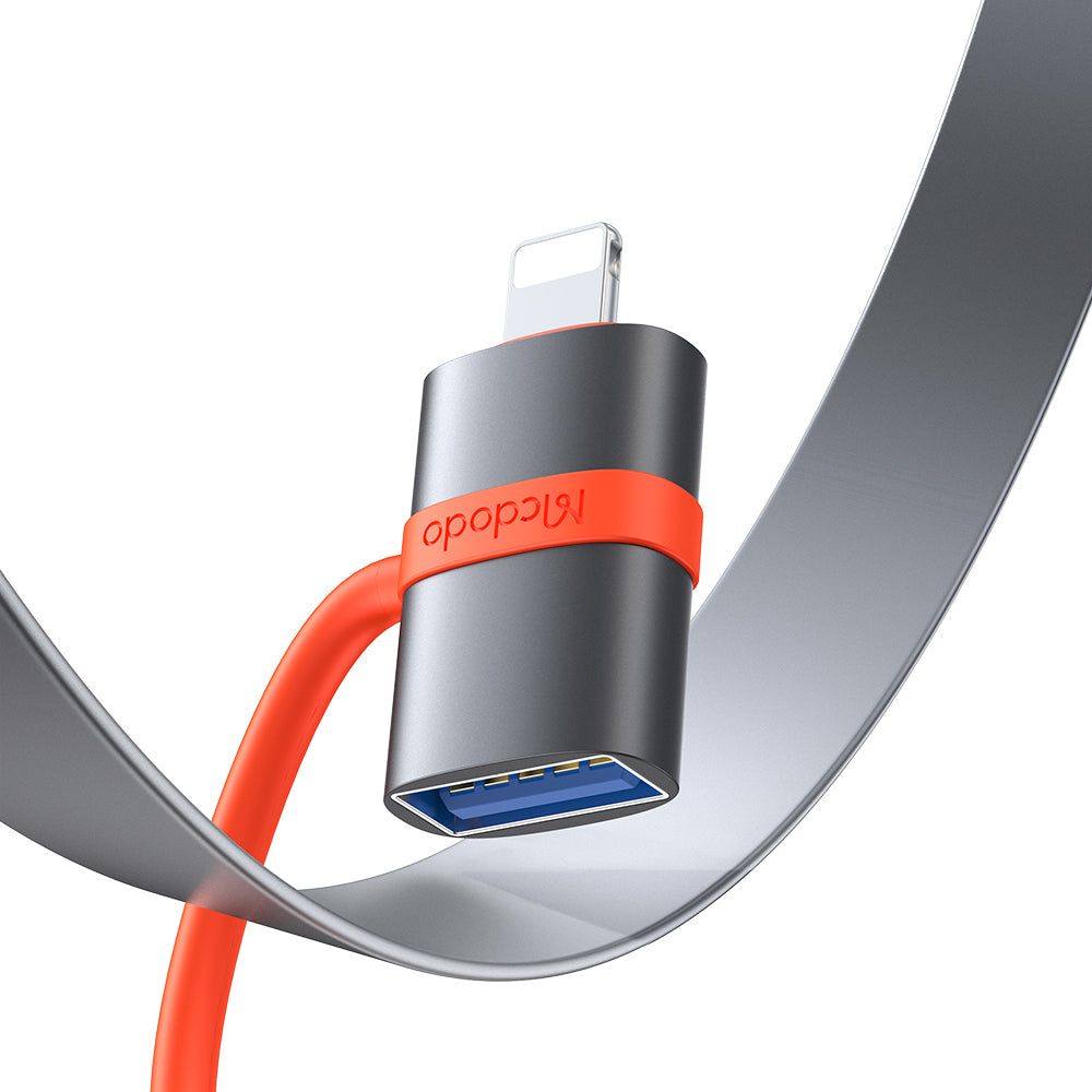 Adapter OTG Lightning - USB-A McDodo OT-2600, Szary