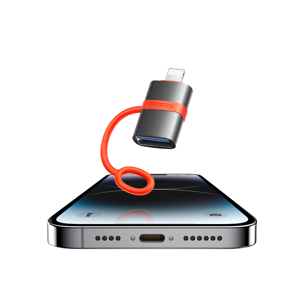 Adapter OTG Lightning - USB-A McDodo OT-2600, Szary