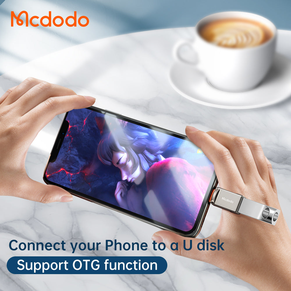 Adapter OTG Lightning - USB-A McDodo OT-8600, Szary