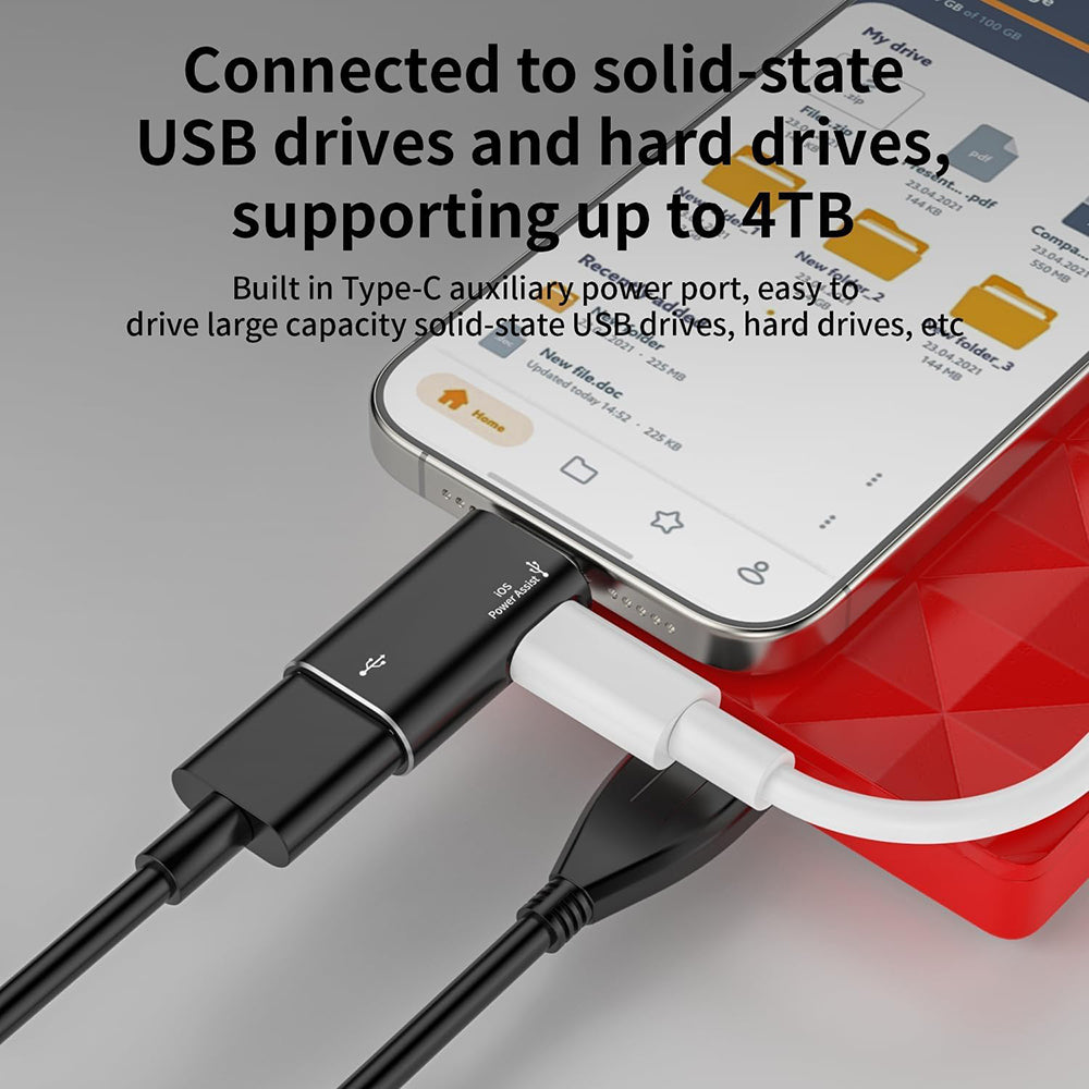 Adapter OTG Lightning - USB-A Techsuit A18 AluVoltX, Czarny