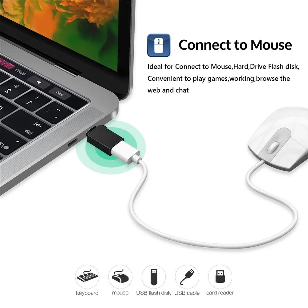 Adapter OTG microUSB / USB-C - USB-A Techsuit A13 DuoVoltX, Szary, Zestaw 2 sztuki